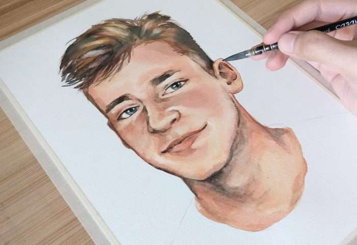 Coloured Portrait Painting - Image 2