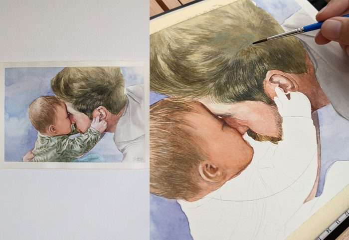 Coloured Portrait Painting - Image 4