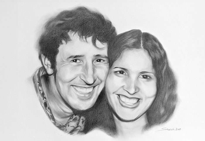 Couple Portrait Drawing