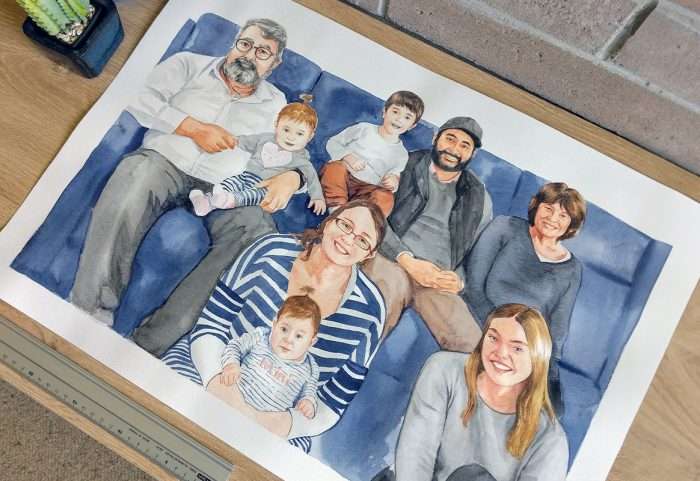 Family Portrait Painting - Image 4