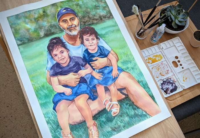 Family Portrait Painting - Image 7